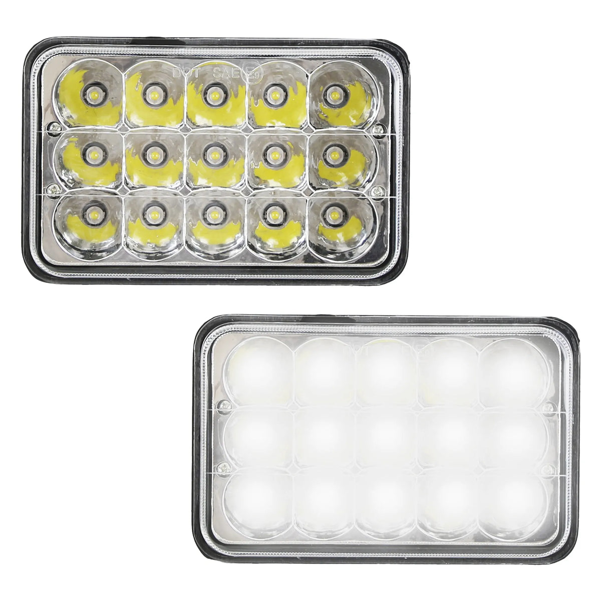 4x6in Car LED Headlights Vehicle Rectangular Headlamp