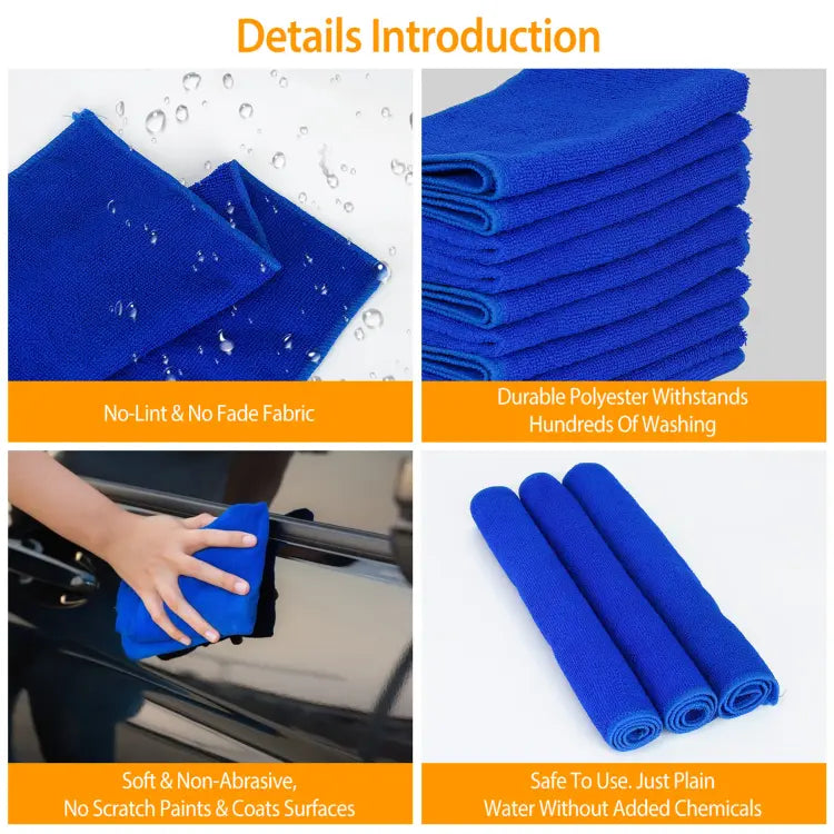 10Pcs Car Cleaning Cloths Highly Absorbent
