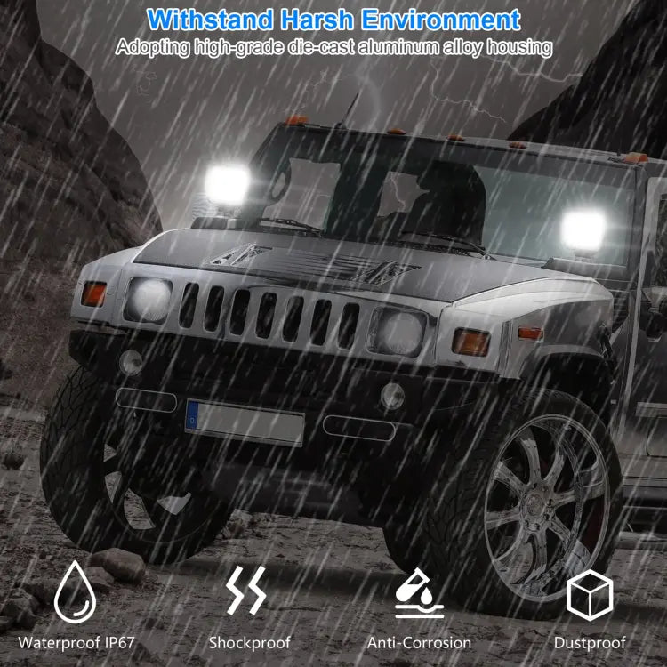 6PCS 48W LED Work Light Pod Offroad Spot Lights