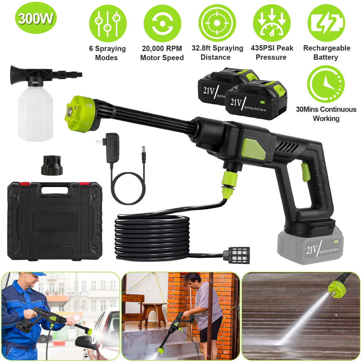 Cordless Pressure Washer Portable Electric Power