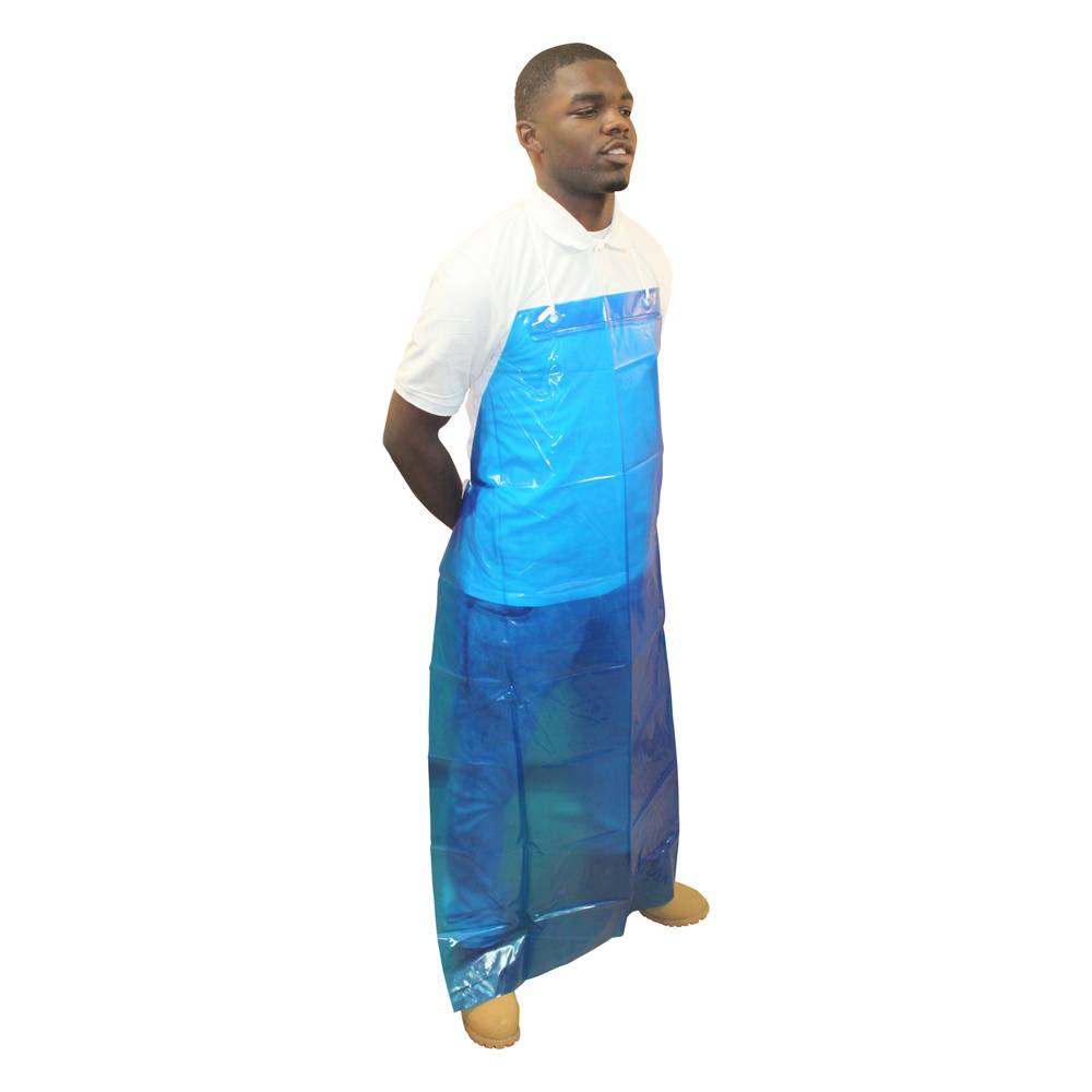 4mil Blue Vinyl Alternative Aprons (100 Count)