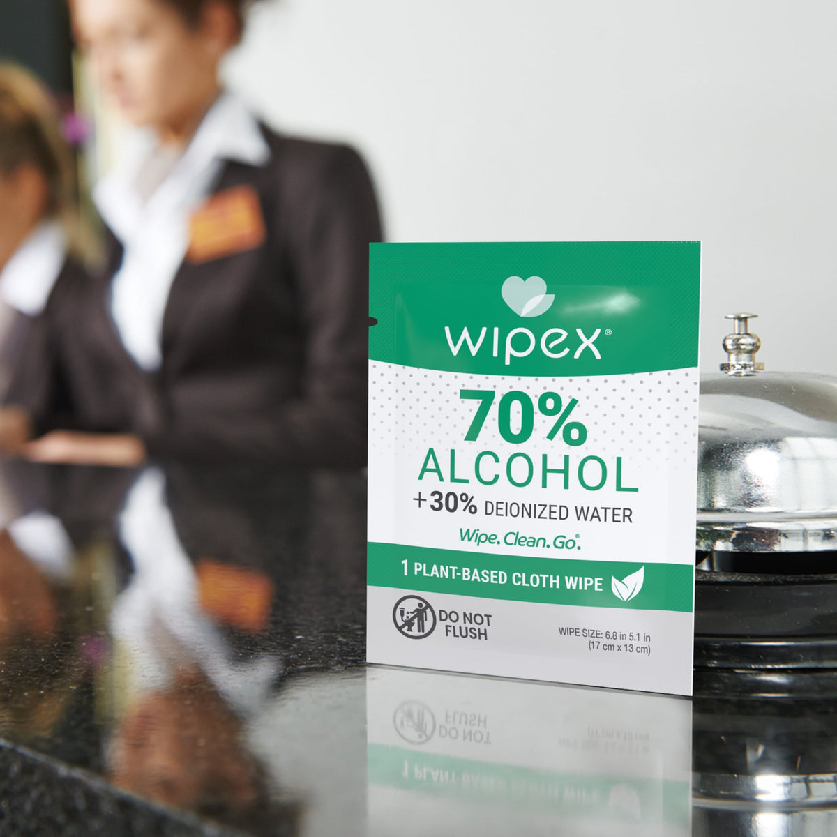 70% IPA Alcohol Wipes – Single Sachet | 100ct Dispenser Box
