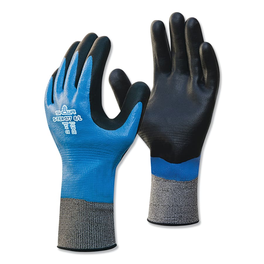 FULL FOAM PALM NITRILE CUT RESISTANT A4 - Nitrile, Cut Resistant Gloves, 4 ANSI/ISEA Cut Level, Black, Blue