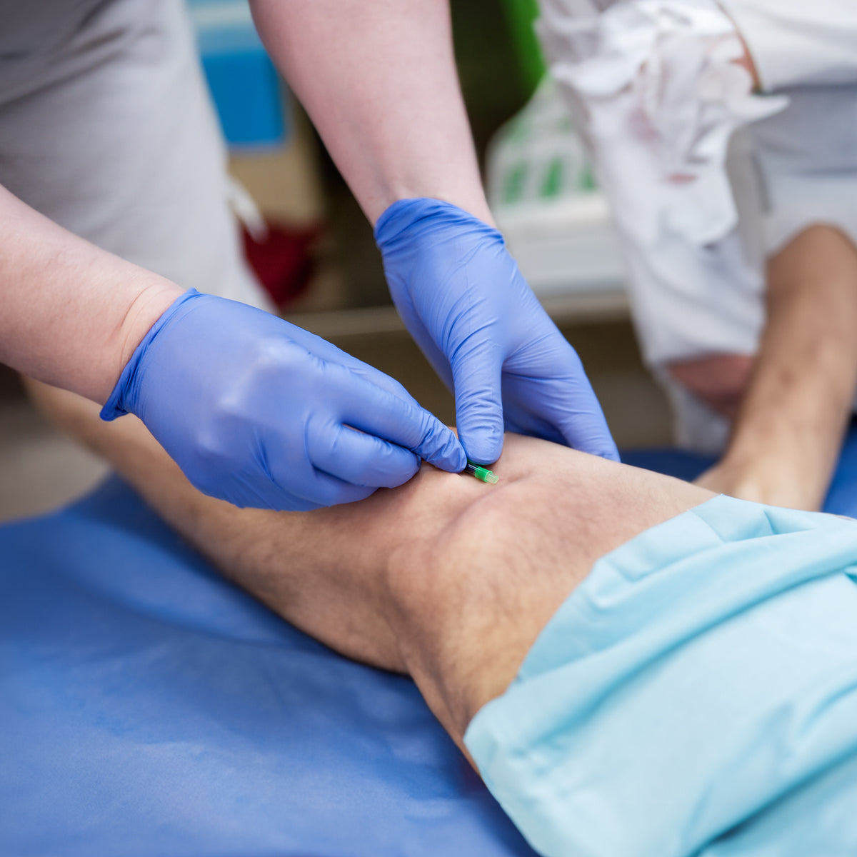 HandCare Blue Nitrile Gloves - Exam Grade, Powder Free (4 Mil), 1,000 Gloves - 50 CASES (BULK)