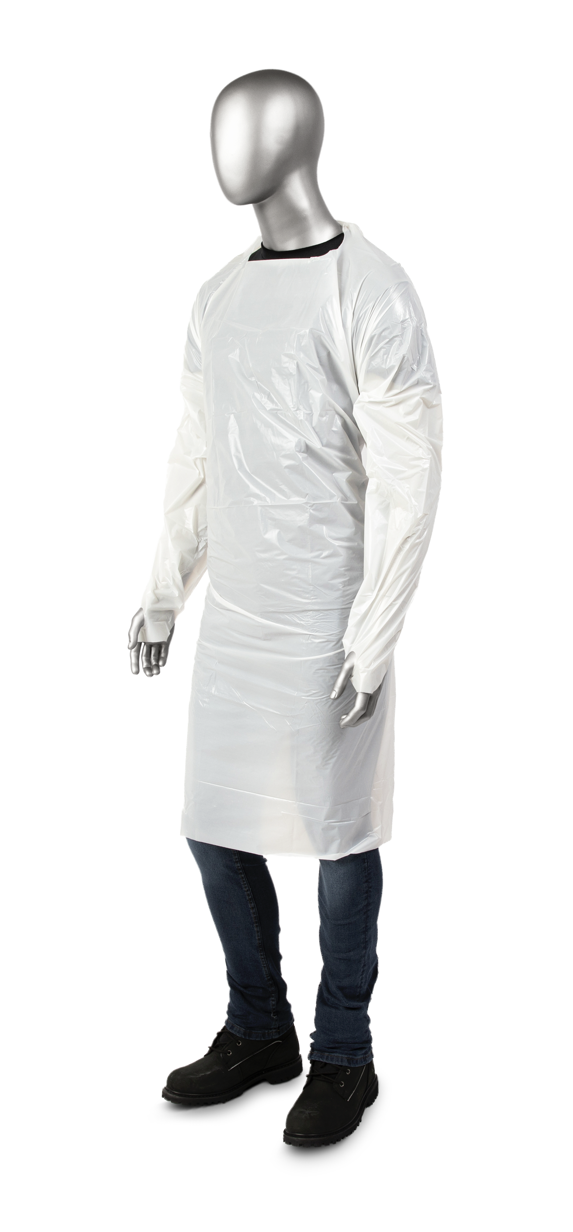 1.7MIL CPE WHITE GOWNS (100 Count)