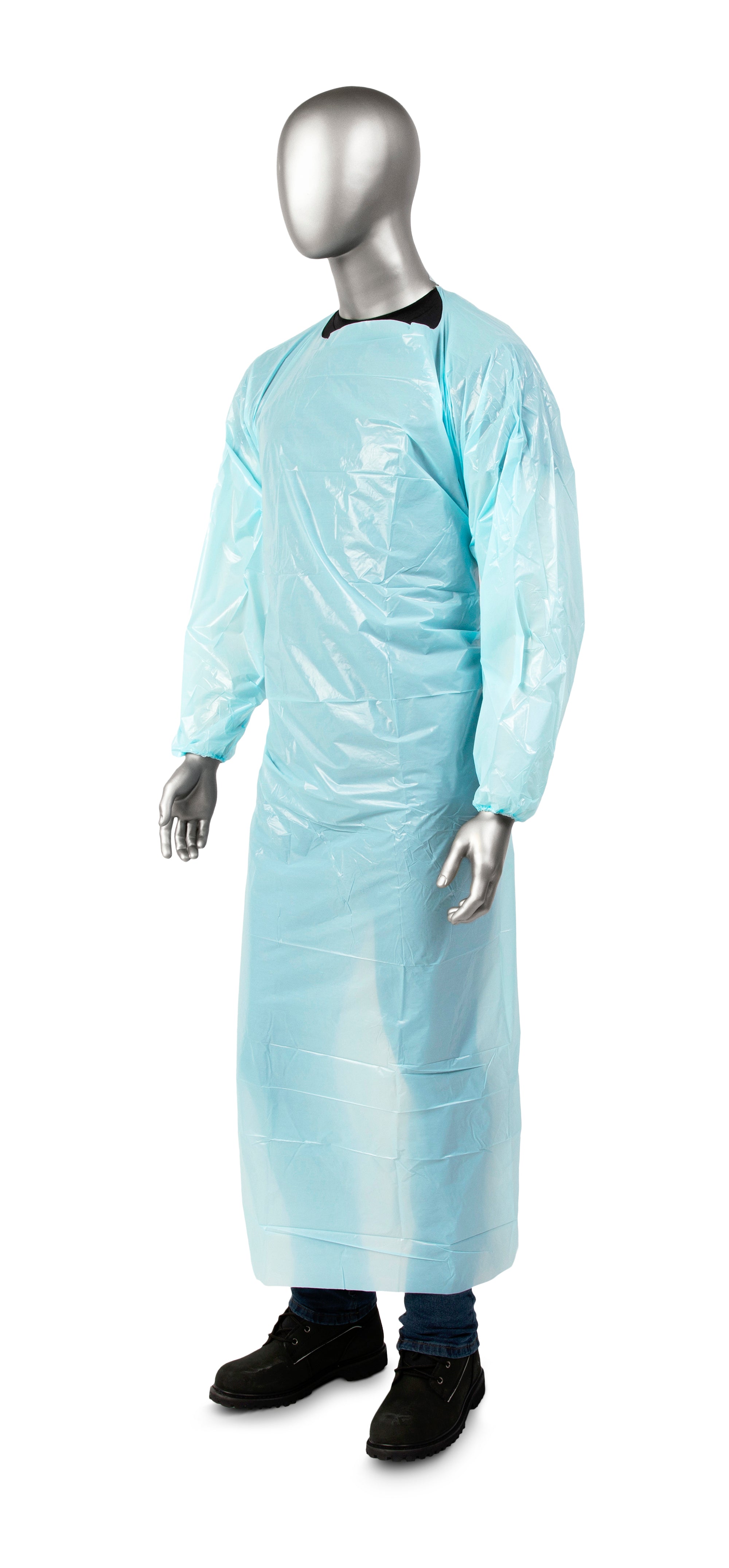 1.7MIL CPE BLUE GOWNS (100 Count)