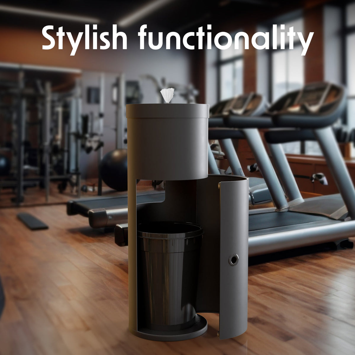 Wipex Premium Matte Floor Dispenser for Bulk Gym Wipes | Stainless Steel | Free Standing Model