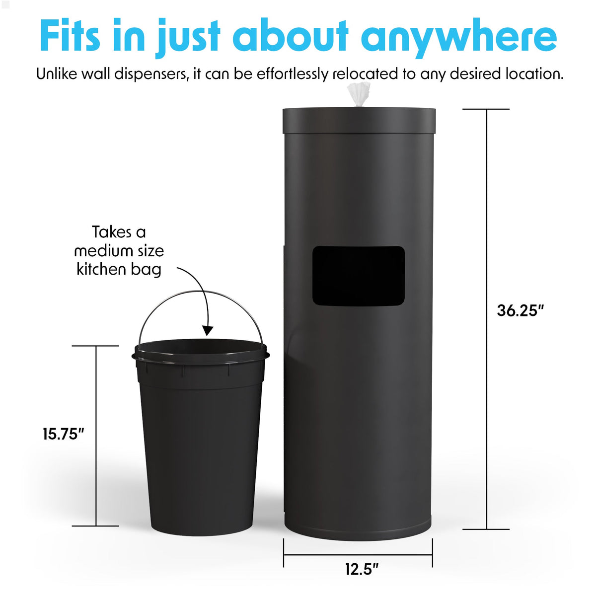 Wipex Premium Matte Floor Dispenser for Bulk Gym Wipes | Stainless Steel | Free Standing Model