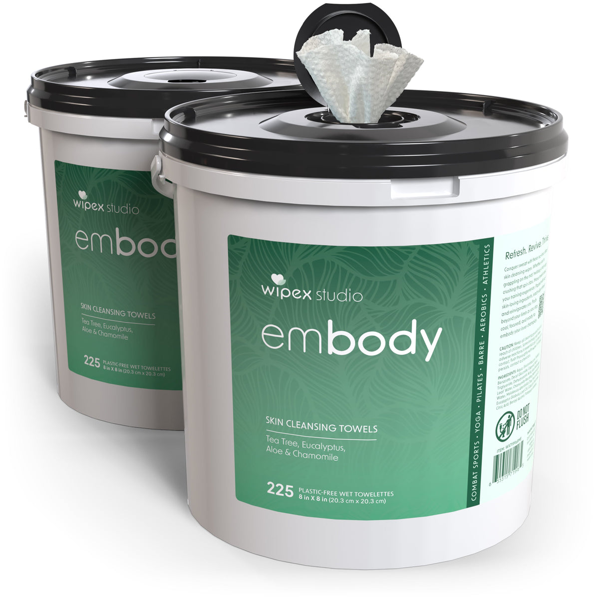 Embody® 225ct Eco Body Wipes – Refill Bucket for Wellness Studios