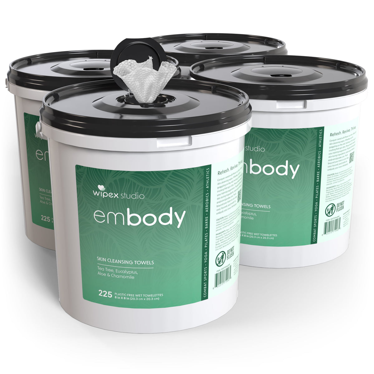 Embody® 225ct Eco Body Wipes – Refill Bucket for Wellness Studios