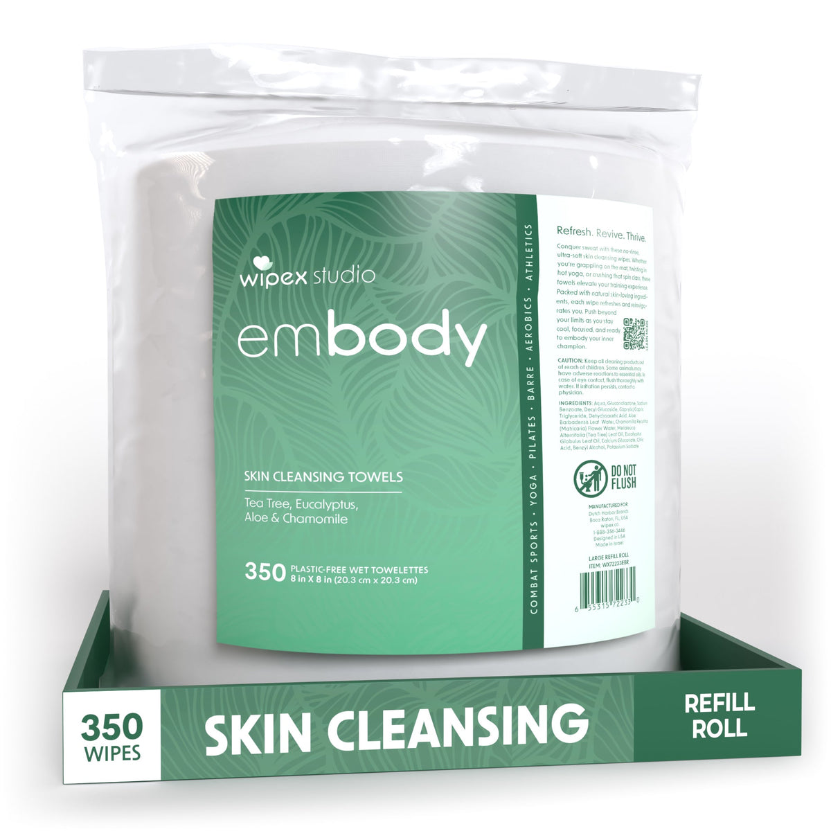 Embody® Natural Body Wipes 350ct Mega Roll | Premium Hygiene for Active Lifestyles
