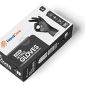 HandCare Black Nitrile Gloves - Exam Grade, Powder Free (6 Mil), 100 Gloves (1 Box)