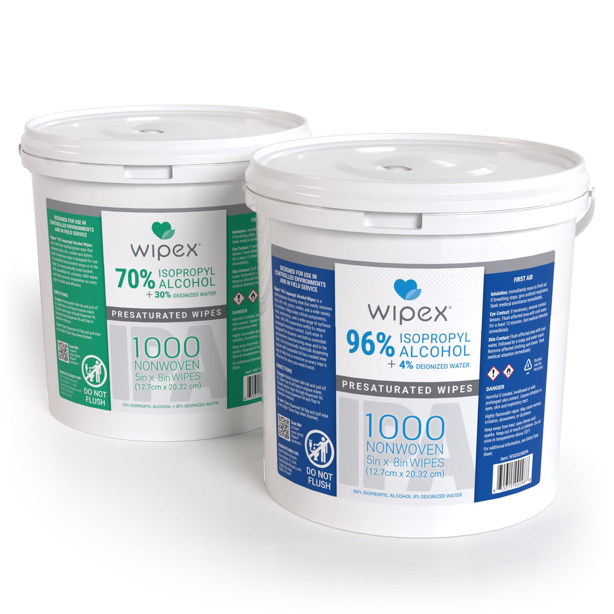 Wipex Bulk Isopropyl Alcohol Wipes – 70% & 96% | 1000ct Bucket