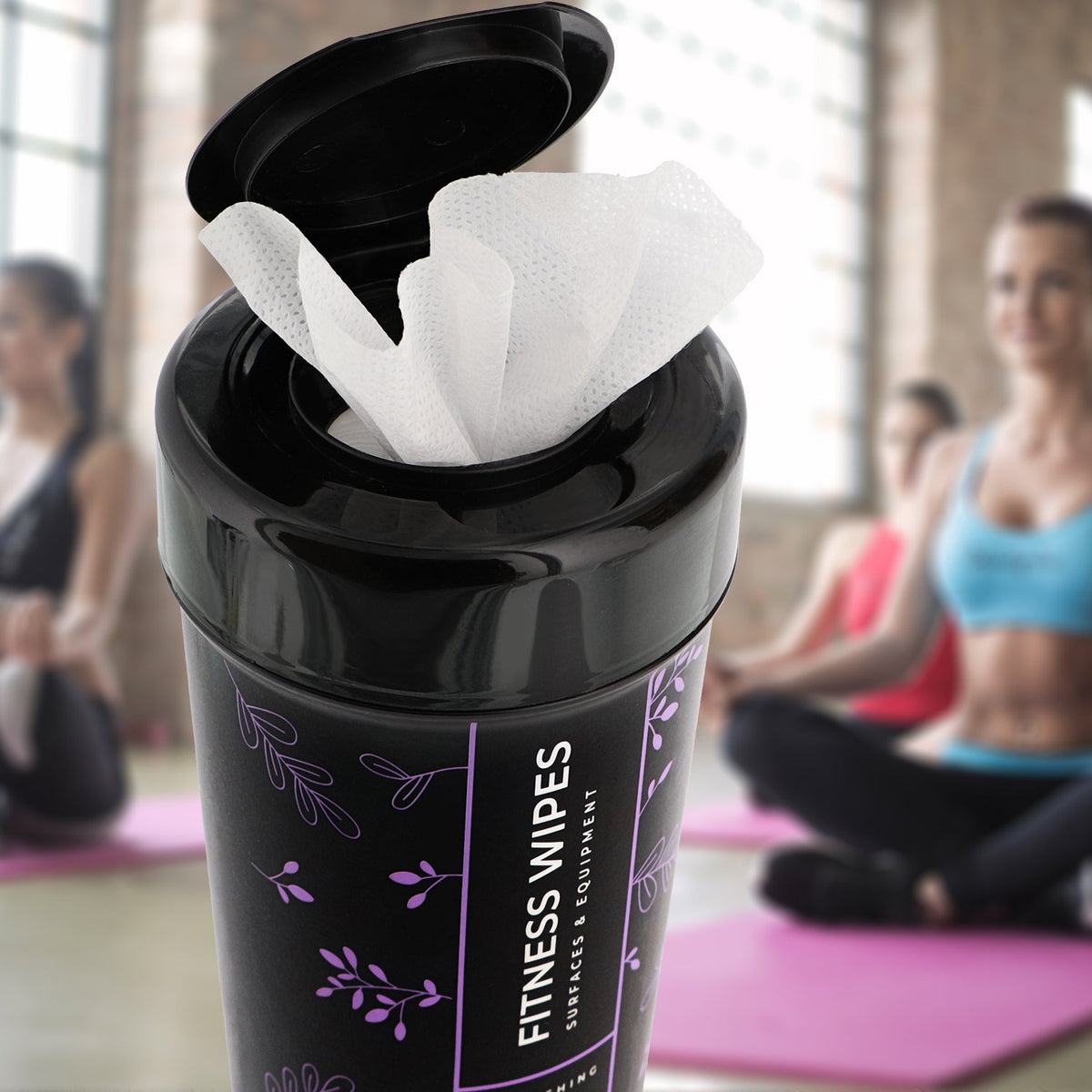 Natural Fitness Equipment Wipes – Safe on Skin, Essential Oil Formula