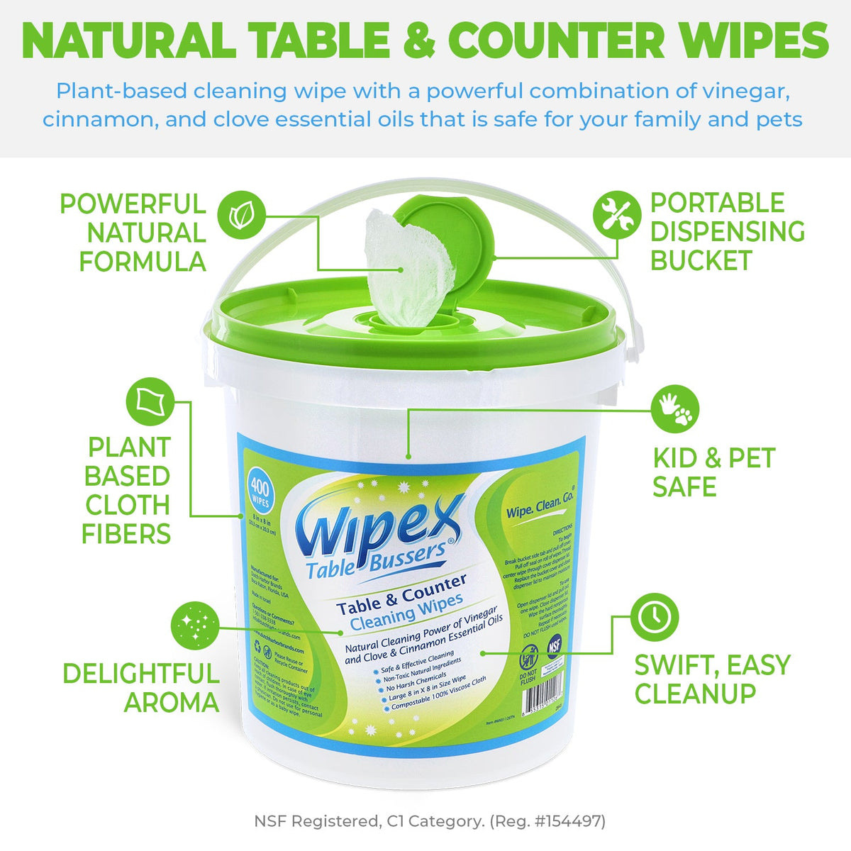 Plant-Based Home Cleaning Full Set | Wipes for Surfaces, Screens, & Floors