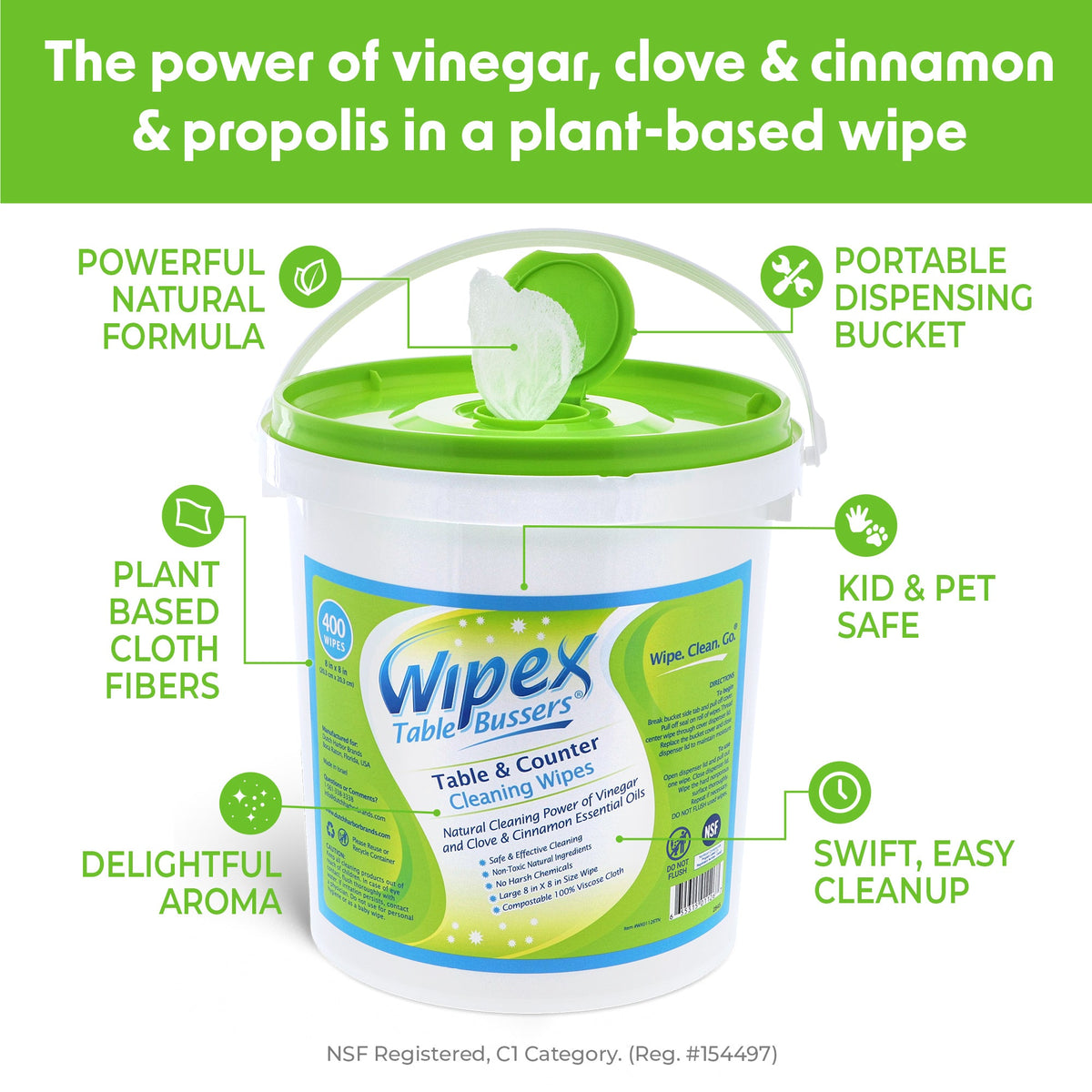 Table Bussers® Plant-Based All-Purpose Cleaning Wipes | Autumn-Scented