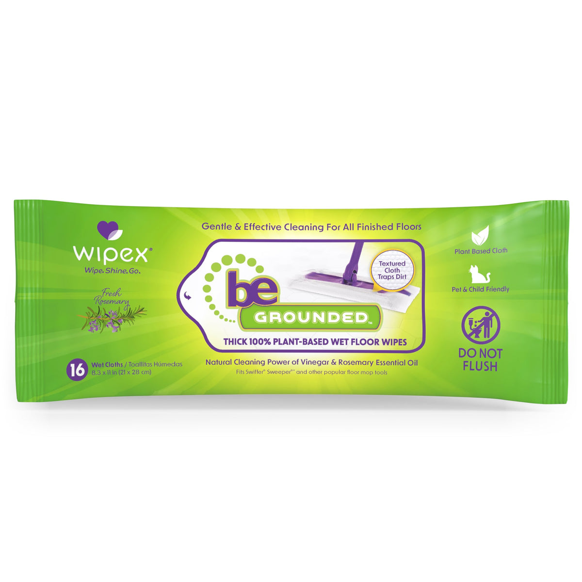 Natural Floor Cleaning Pads | Plant-Based Floor Wipes with Rosemary