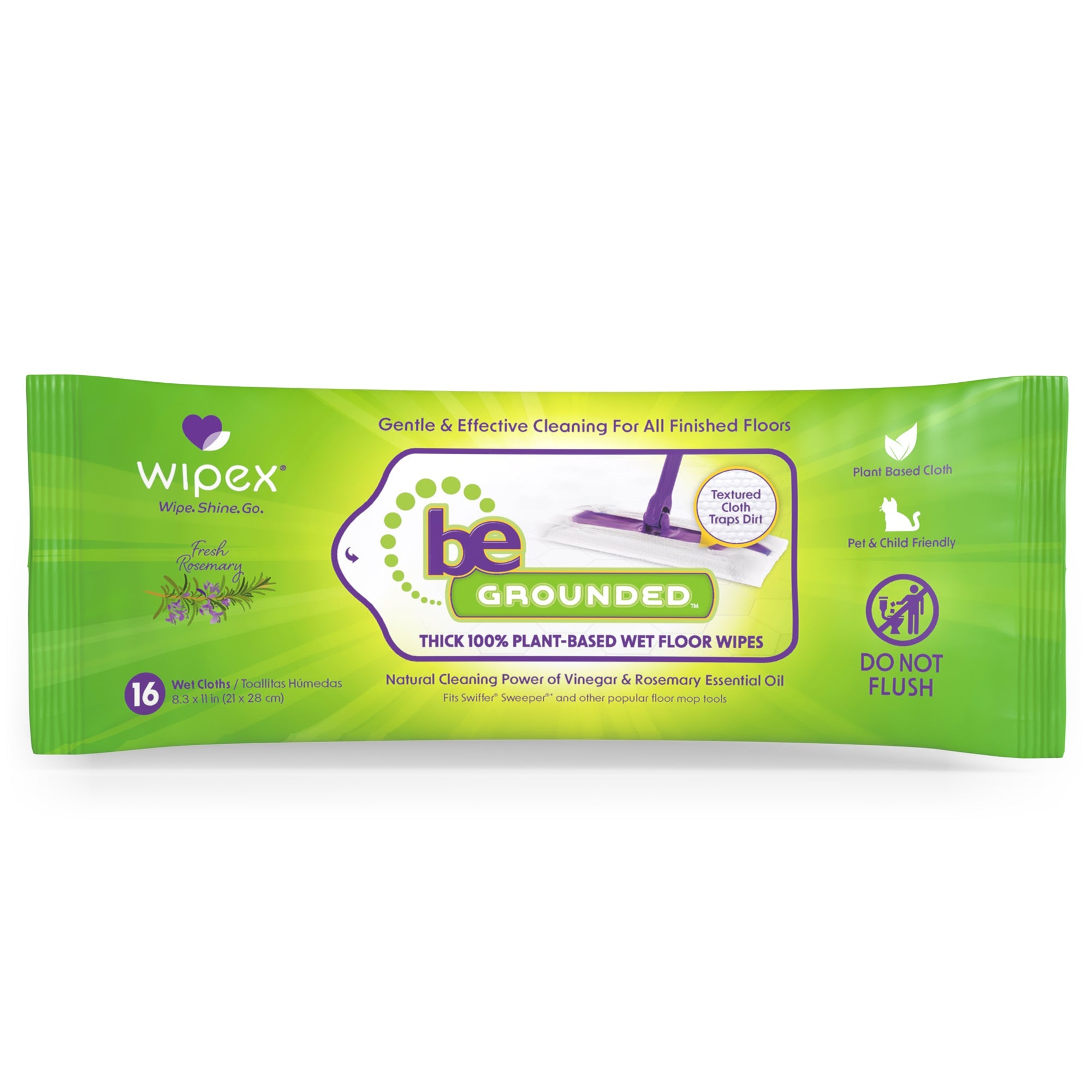 Natural Floor Cleaning Pads | Plant-Based Floor Wipes with Rosemary