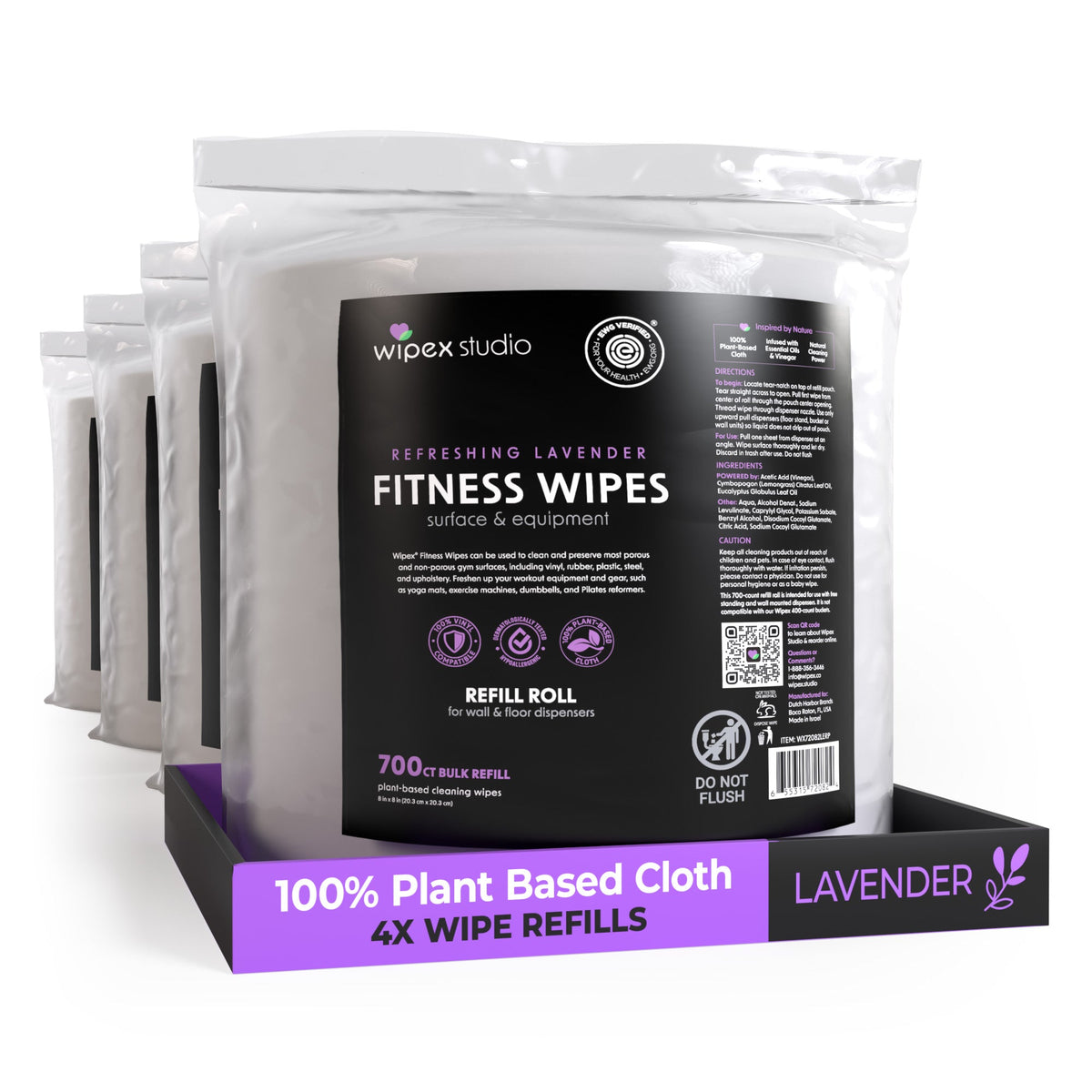 Wipex 700 Plant-Based Gym Wipes Bulk Refill Roll | Natural Fitness Equipment Wipes