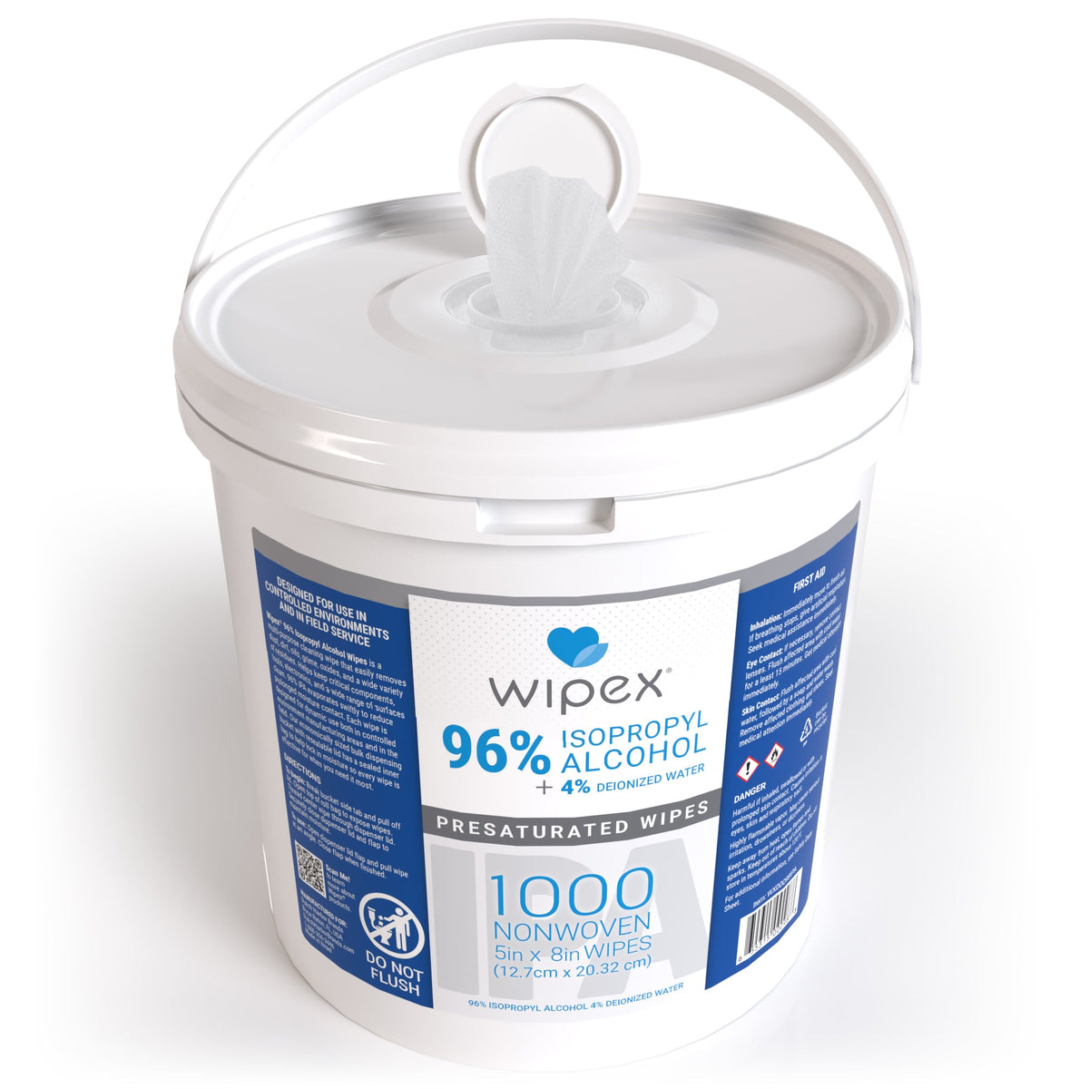 Wipex Bulk Isopropyl Alcohol Wipes – 70% & 96% | 1000ct Bucket
