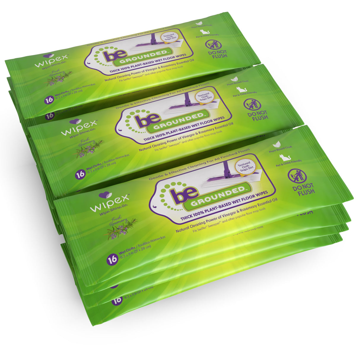 Natural Floor Cleaning Pads | Plant-Based Floor Wipes with Rosemary