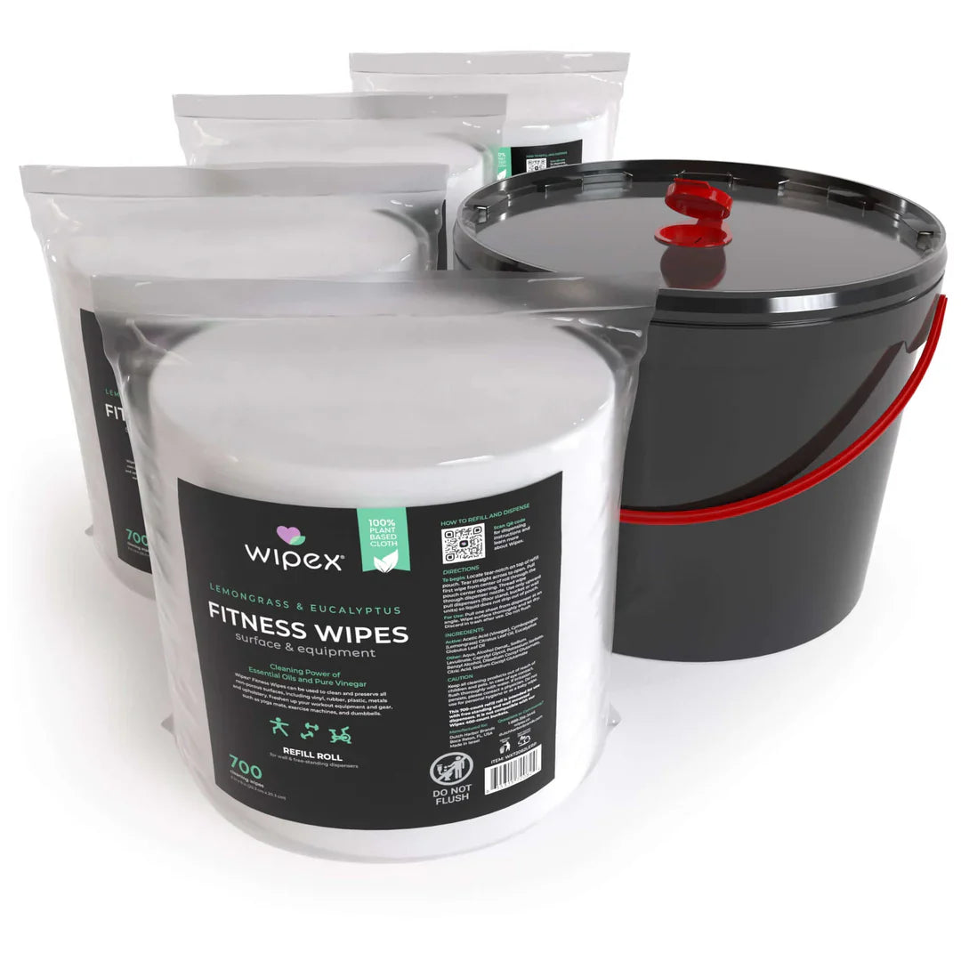 Wipex Natural Fitness Equipment Wipes 700ct Bulk Gym Refill Roll
