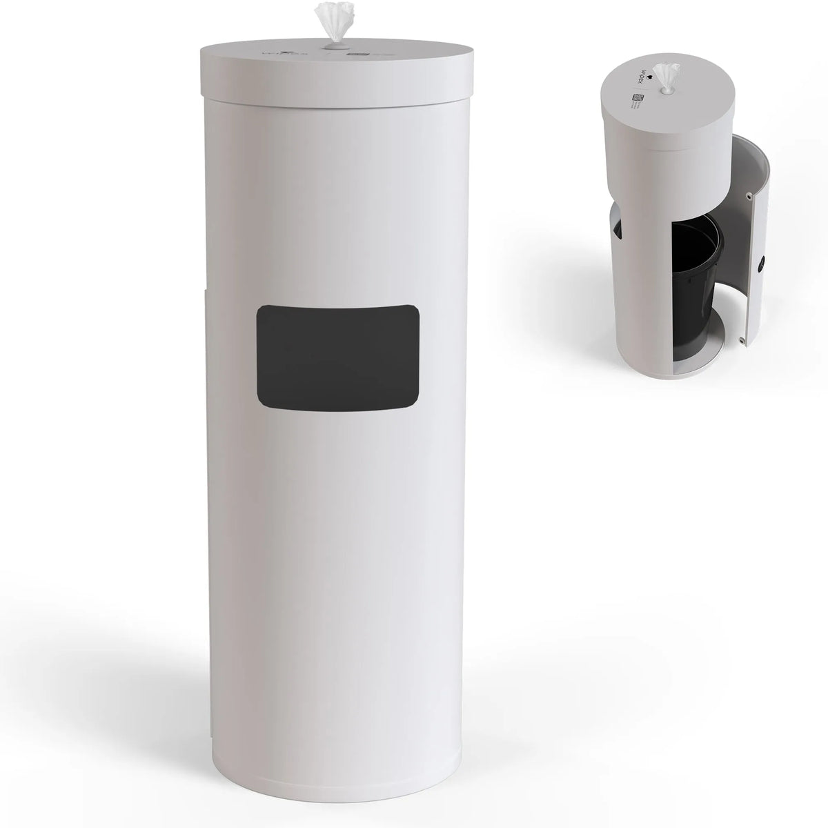 Wipex Premium Studio White Floor Dispenser for Bulk Gym Wipes | Stainless Steel | Free Standing Model