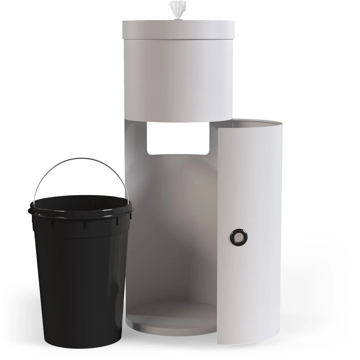 Wipex Premium Studio White Floor Dispenser for Bulk Gym Wipes | Stainless Steel | Free Standing Model