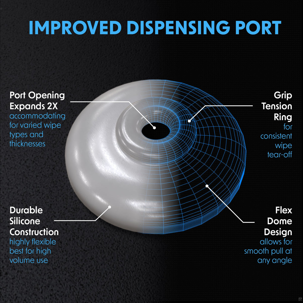 Wipex® Stainless Steel Wall-Mounted Wipes Dispenser for Refill Rolls with Modern Design