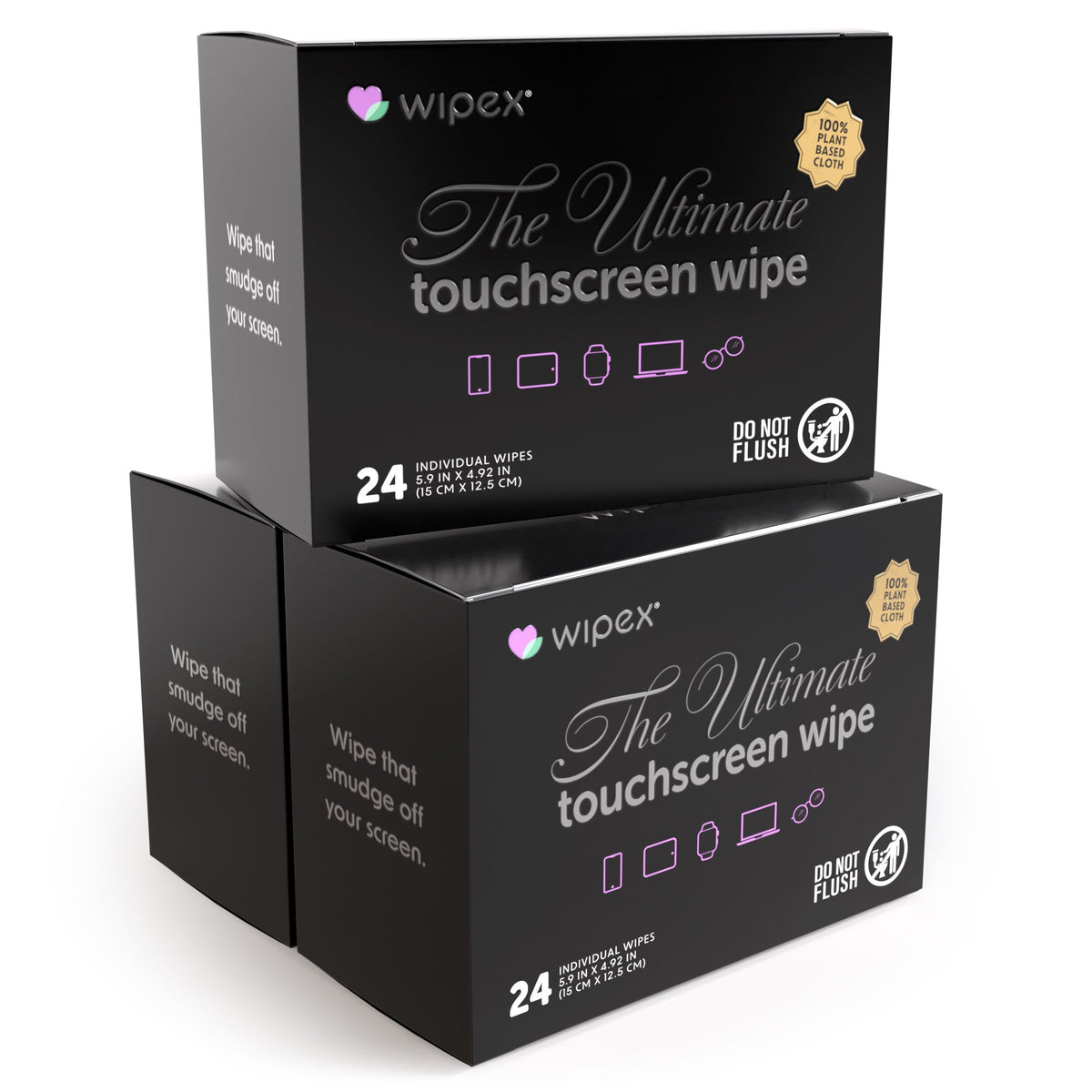 Wipex® Touchscreen Wipes – Plastic-free Screen Cleaning Wipes (24ct Box)