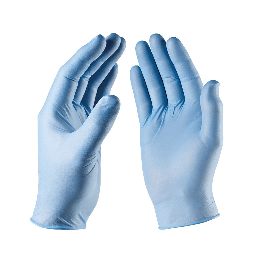 blue nitrile gloves