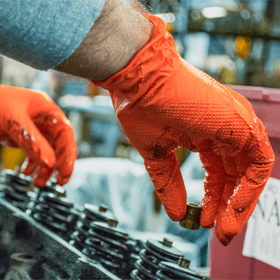 Handcare Orange Nitrile Gloves - Powder Free (8 Mil) - BOX