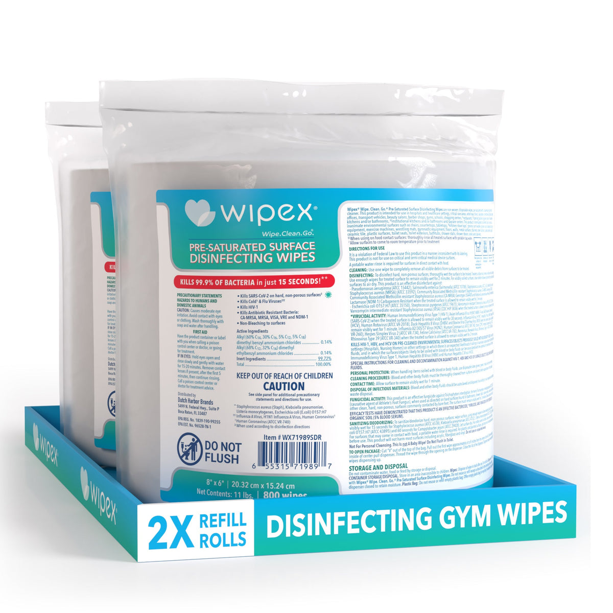 Wipex® EPA-Registered Disinfecting Wipes Roll 800-count