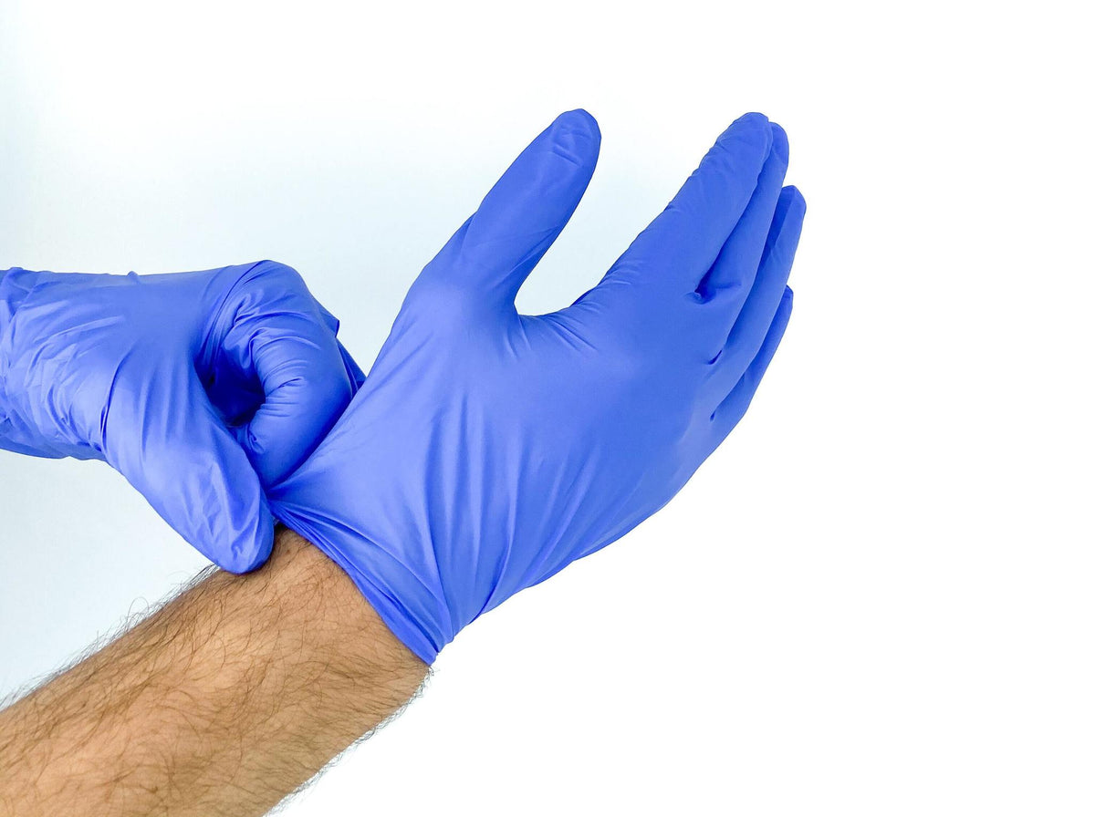 Blue Gloves when worn in the hands