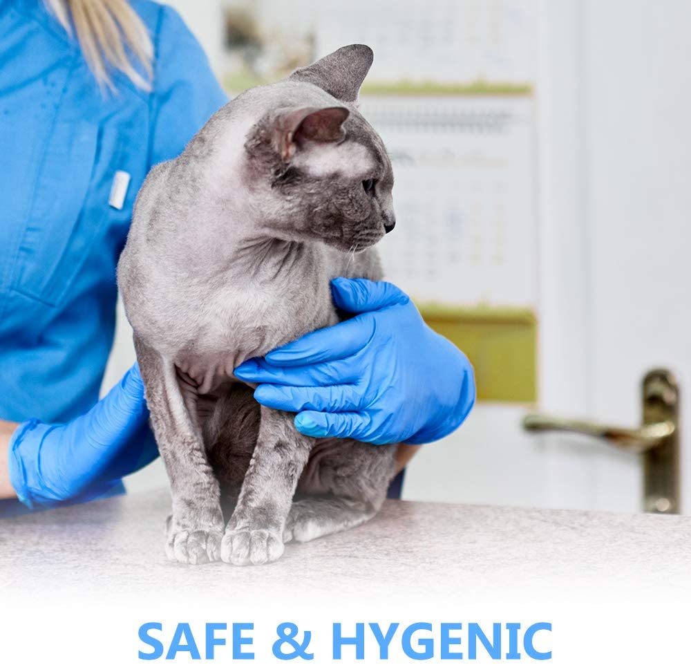 Wearing black gloves whie cleaning, preparing food, hair dying, ang doing tattoo