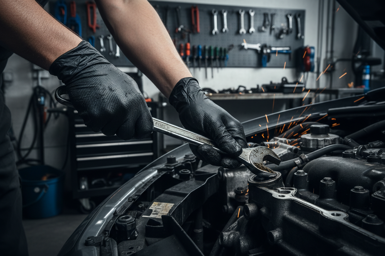 4 mil vs 6 mil vs 8 mil nitrile gloves for mechanics