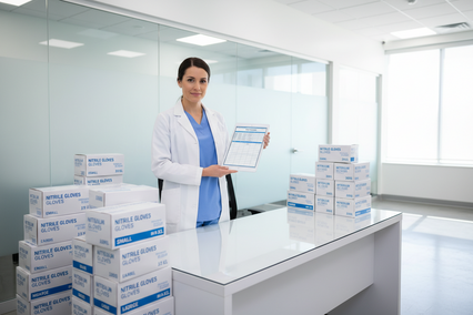 How to order exam gloves by the case for a small clinic or dental office