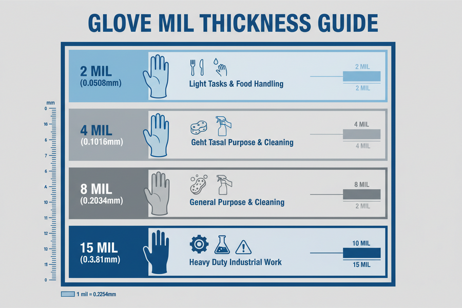 Mil Thickness Explained: What It Means for Gloves