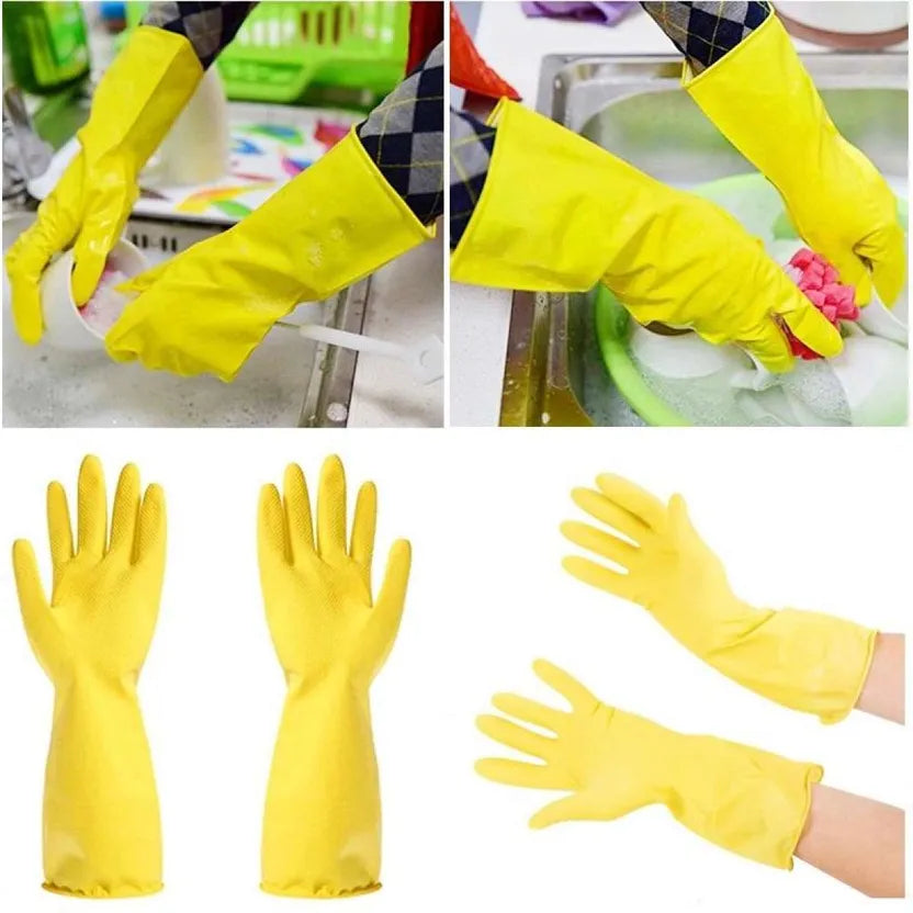 Latex Flocklined Dishwashing Gloves- Case/144 pairs