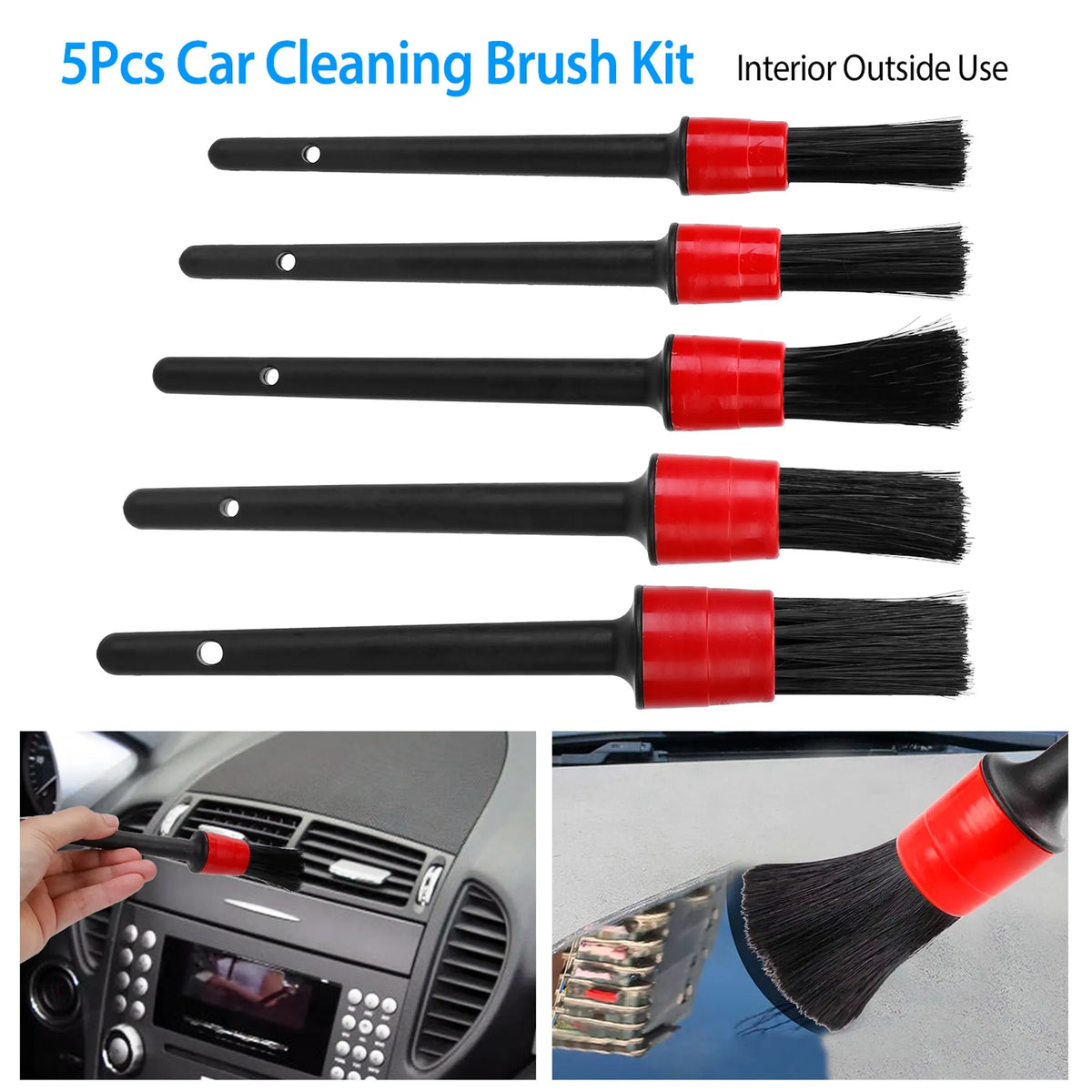 5Pcs Car Detailing Brush Set