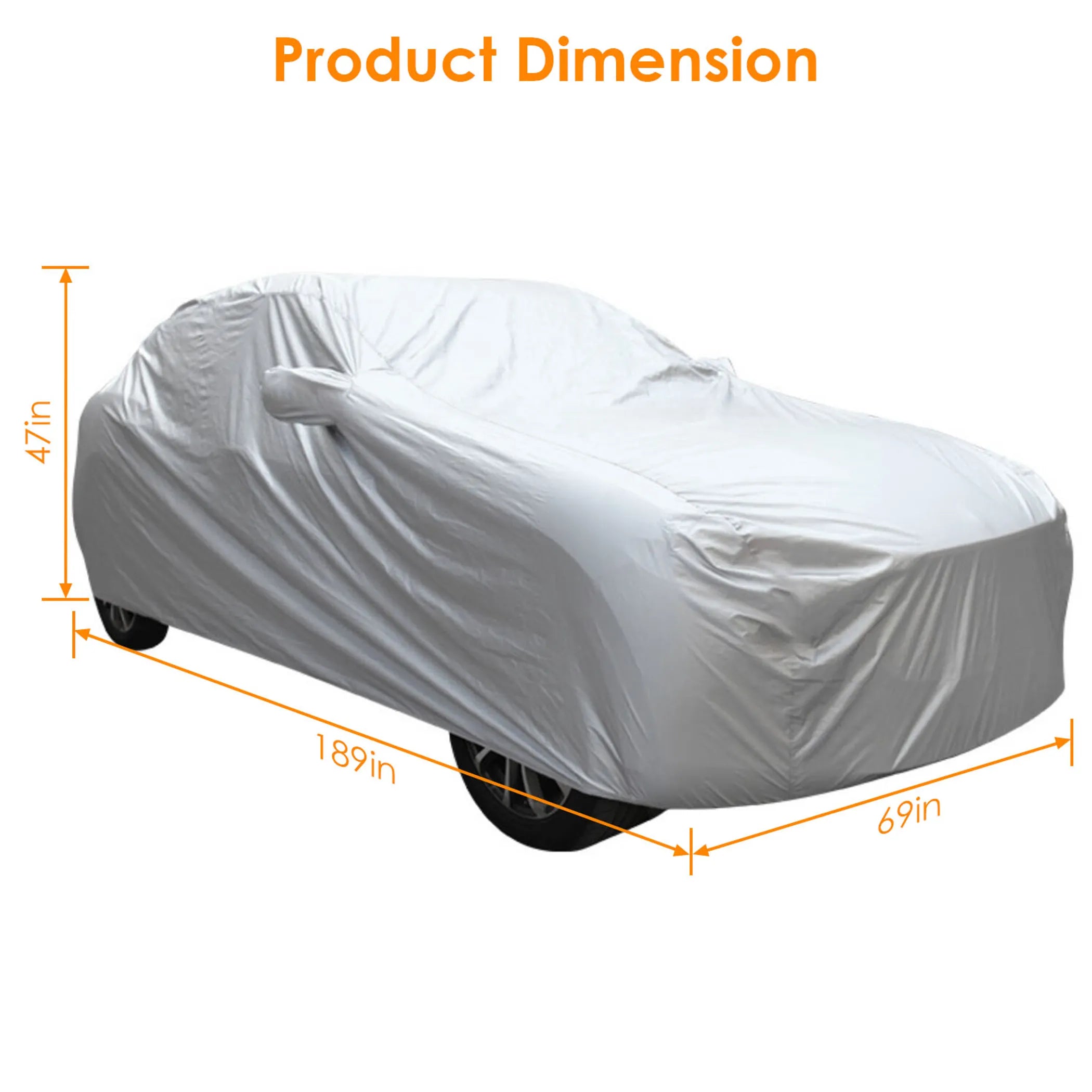 189x69x47in Full Car Cover