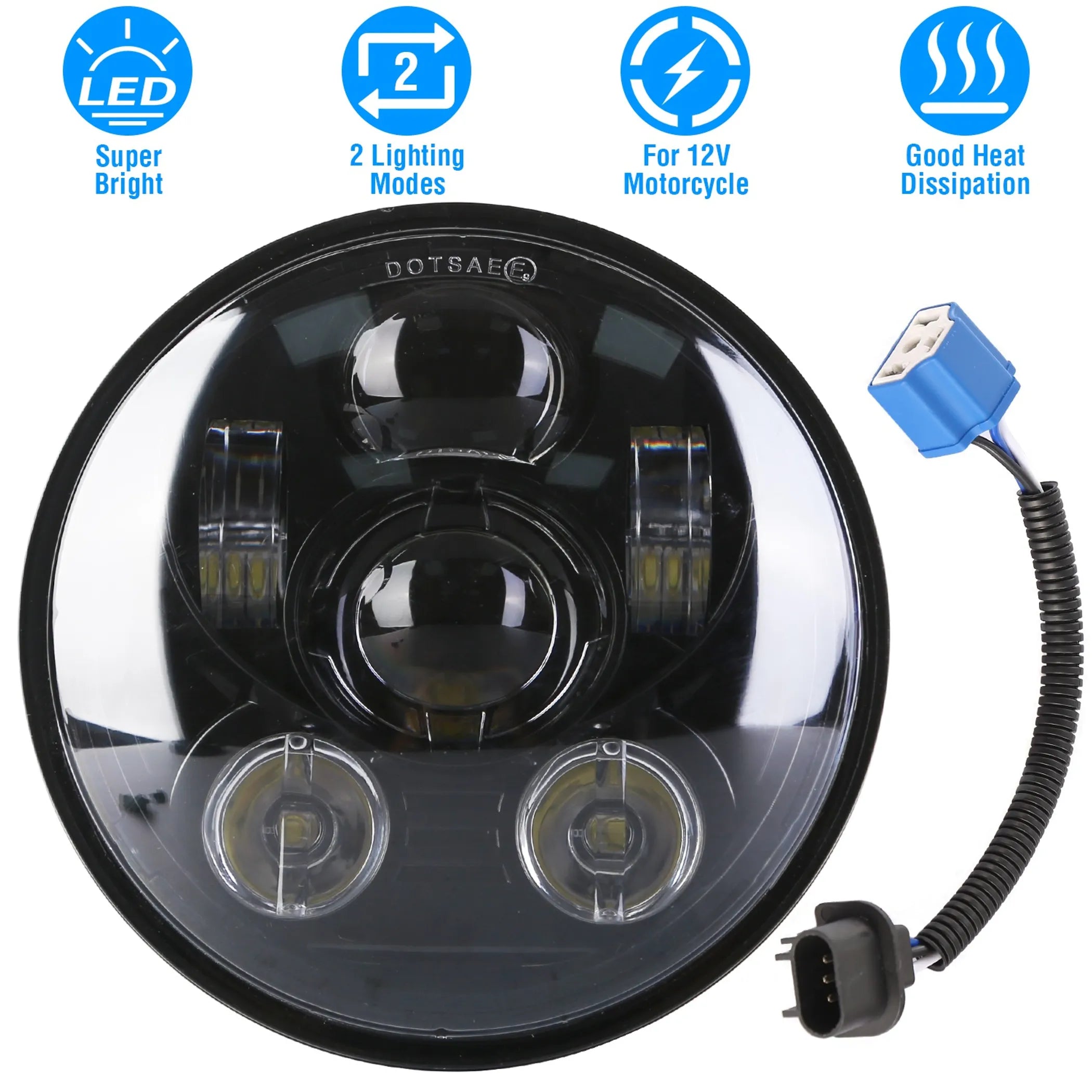 5.75In LED Headlight Motorcycle Projector