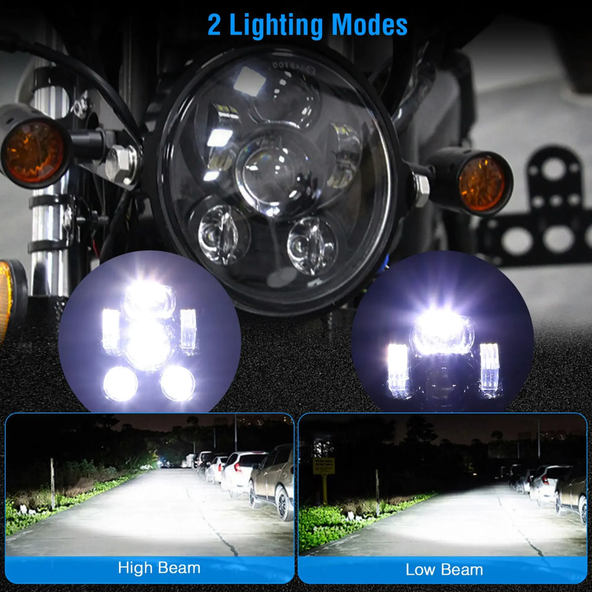 5.75In LED Headlight Motorcycle Projector