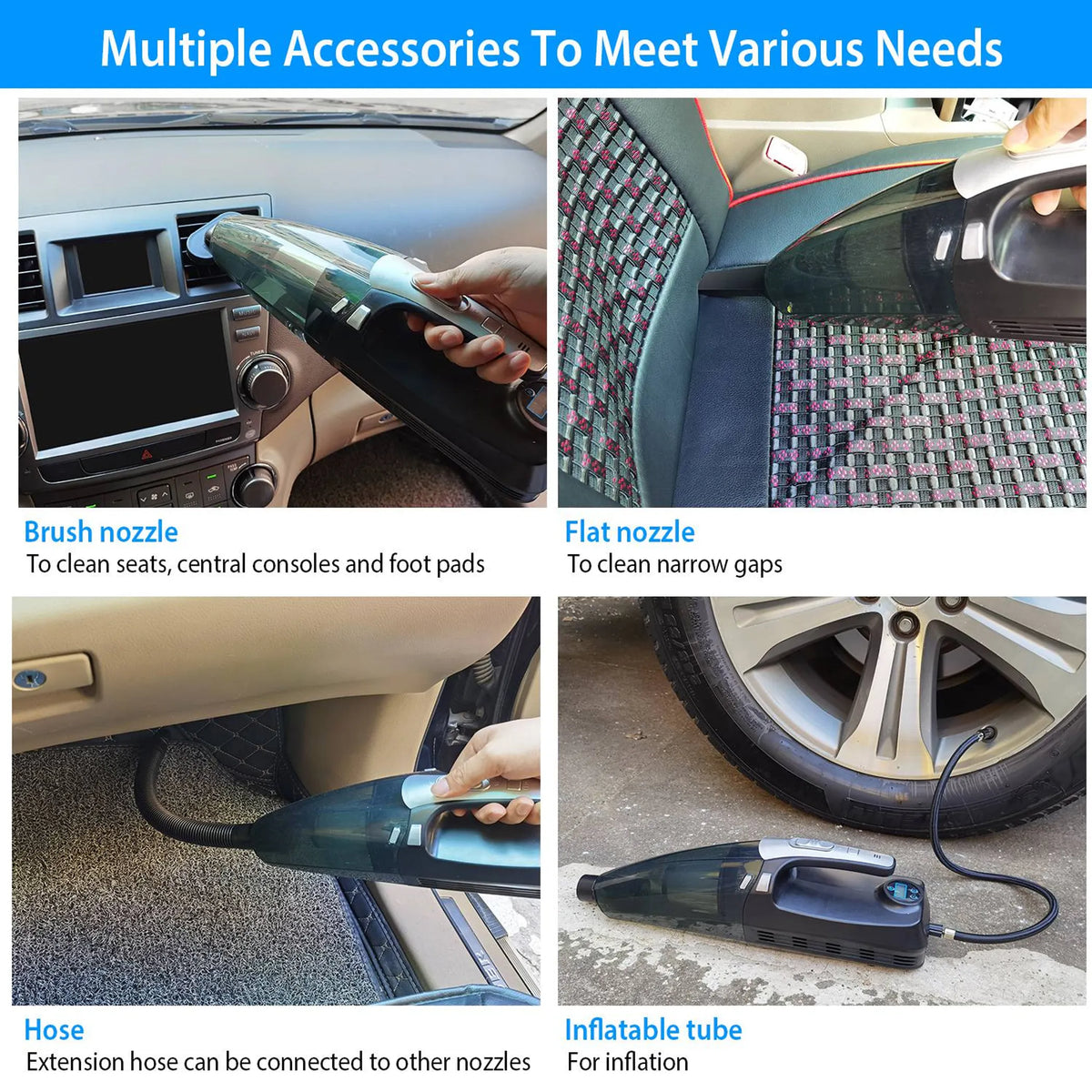 4 in 1 Car Handheld Vacuum