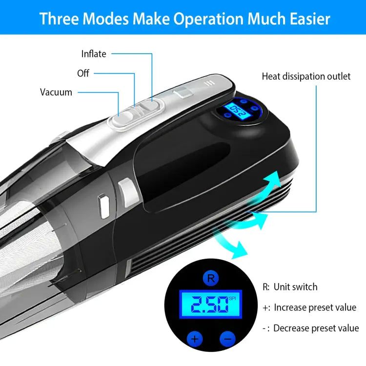 4 in 1 Car Handheld Vacuum