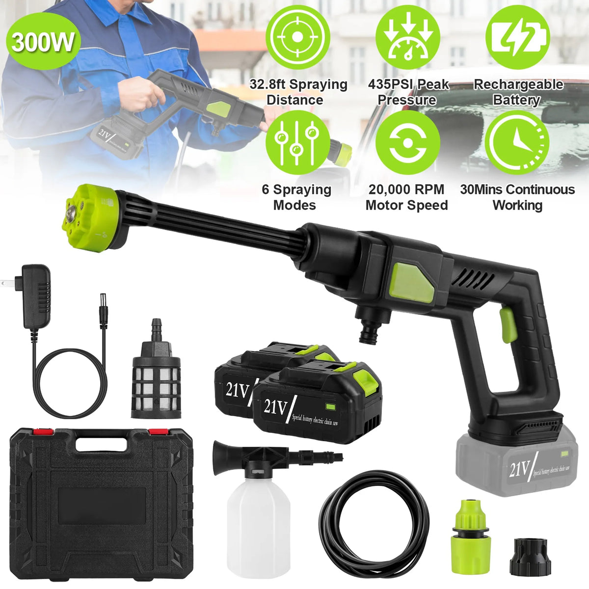 Cordless Pressure Washer Portable Electric Power