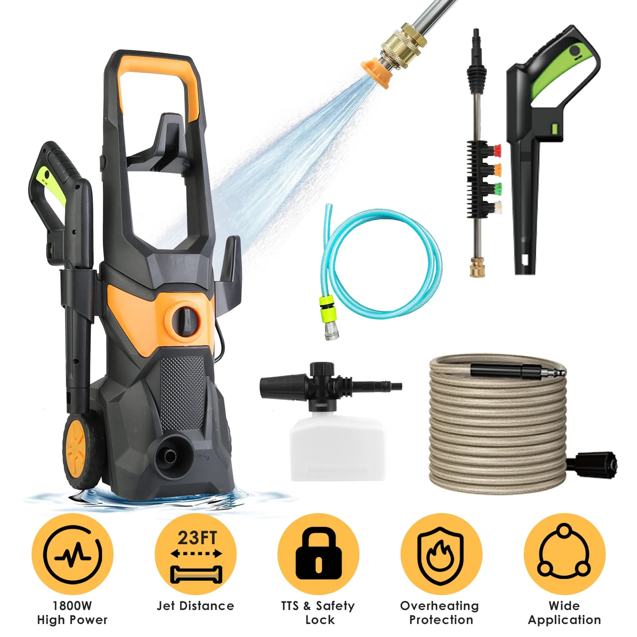 4200PSI 1.85GPM 1800W Electric Pressure Washer