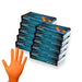 10 boxes of ADVANCE Plus Orange Nitrile Gloves in 6 Mil thickness and when worn on hand