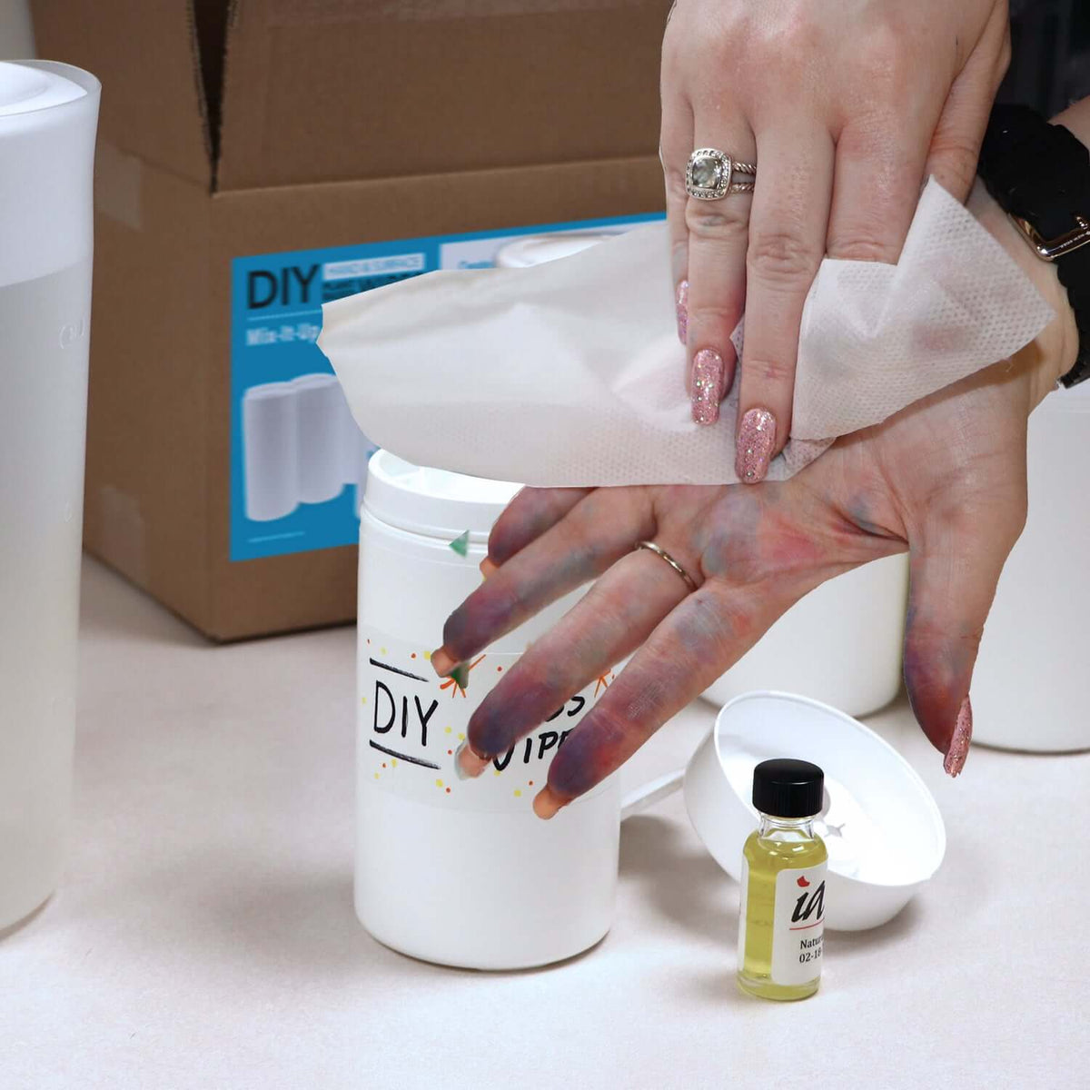 DIY 100% Plant-Based Dry Wipes Kit – Create Your Own Eco-Friendly Cleaning Wipes in Canisters