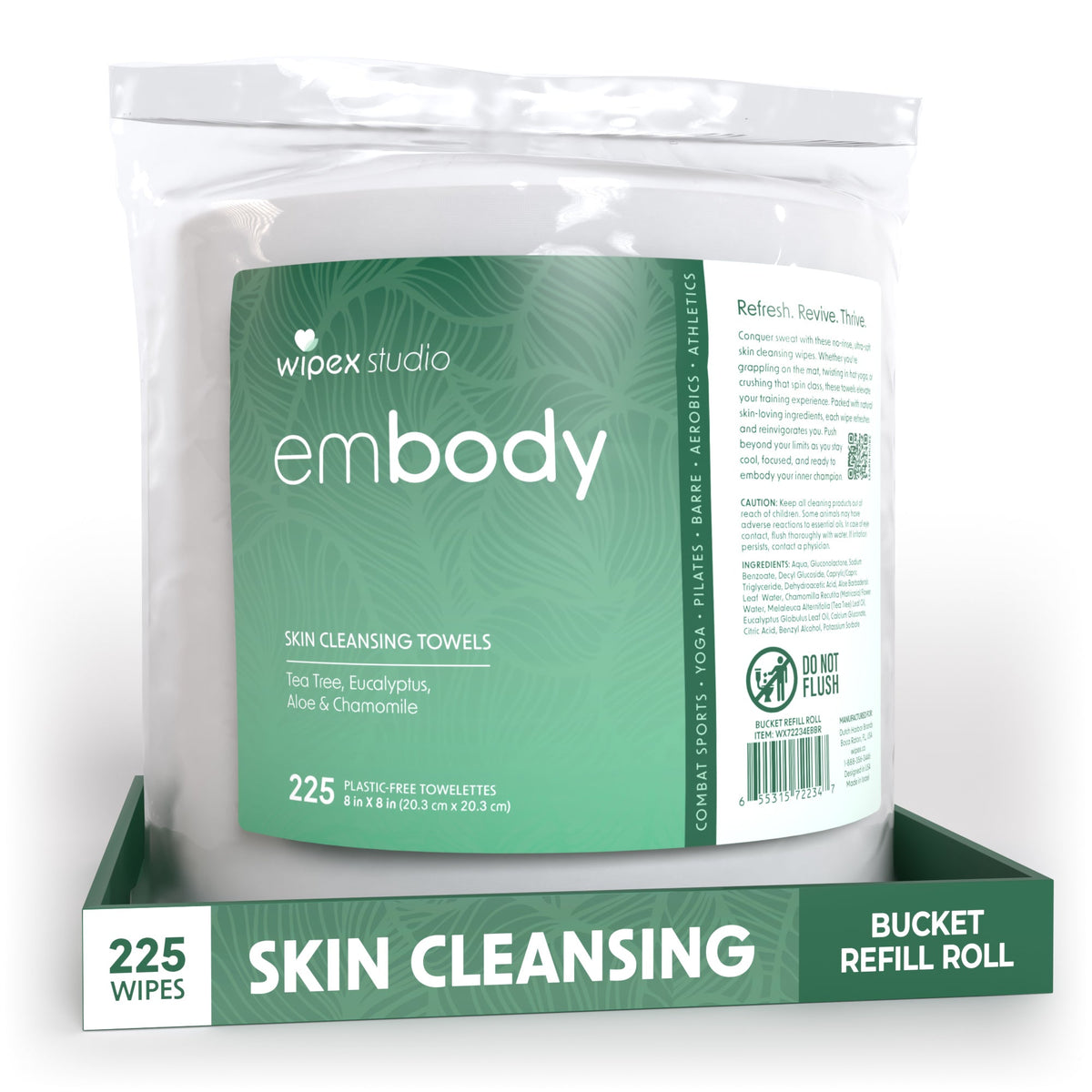 Embody® 225ct Eco Body Wipes – Refill Bucket for Wellness Studios
